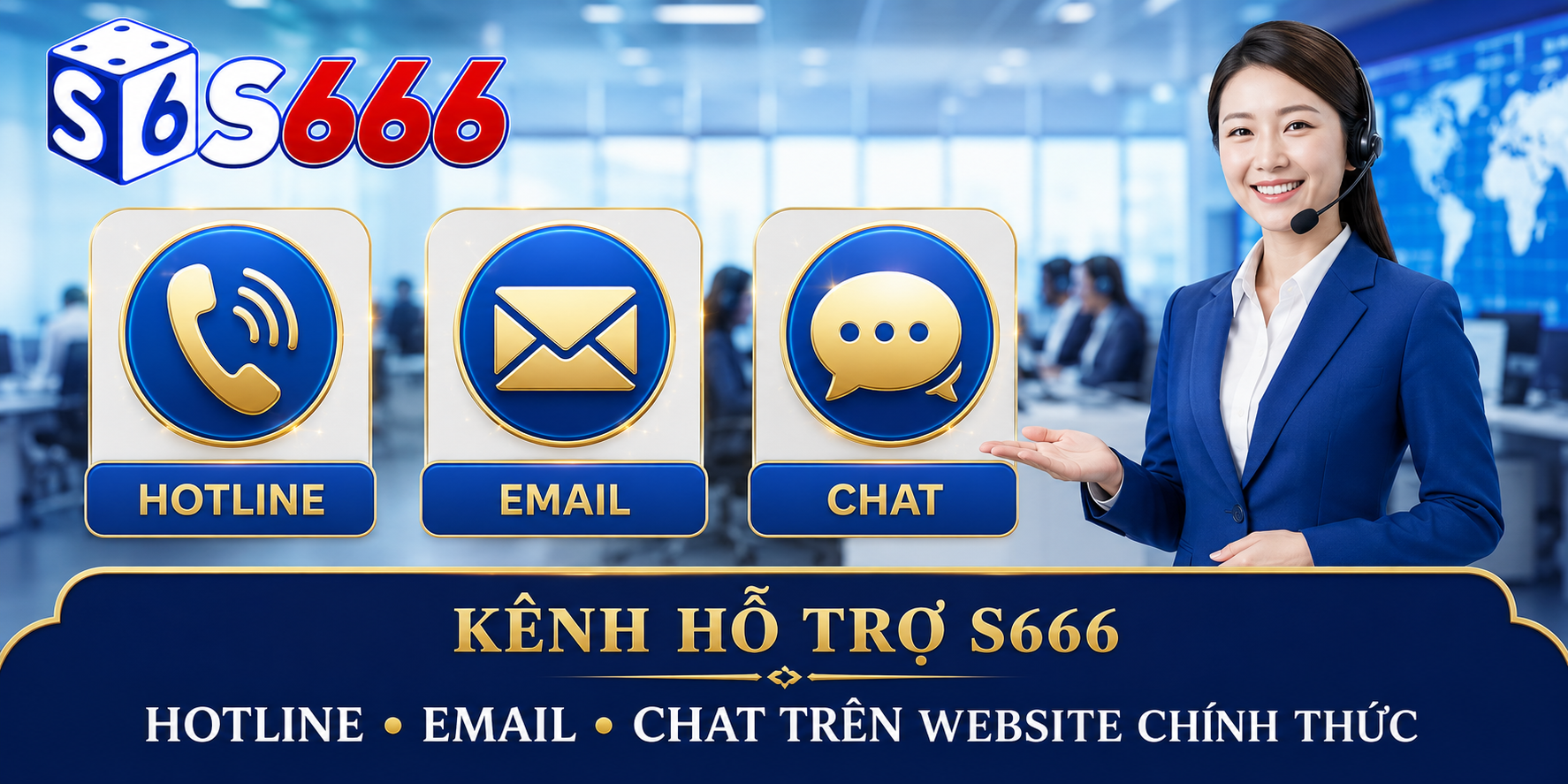 Người dùng có thể lựa chọn hotline, email hoặc chat hiển thị trên website chính thức.