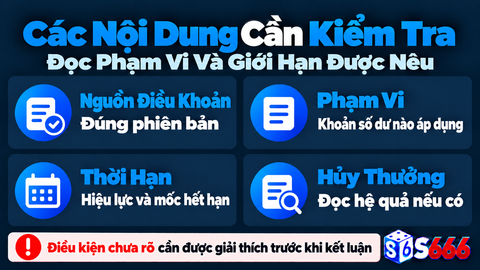 Những nội dung cần kiểm tra gồm nguồn điều khoản, phạm vi số dư, thời hạn và hệ quả khi hủy thưởng
