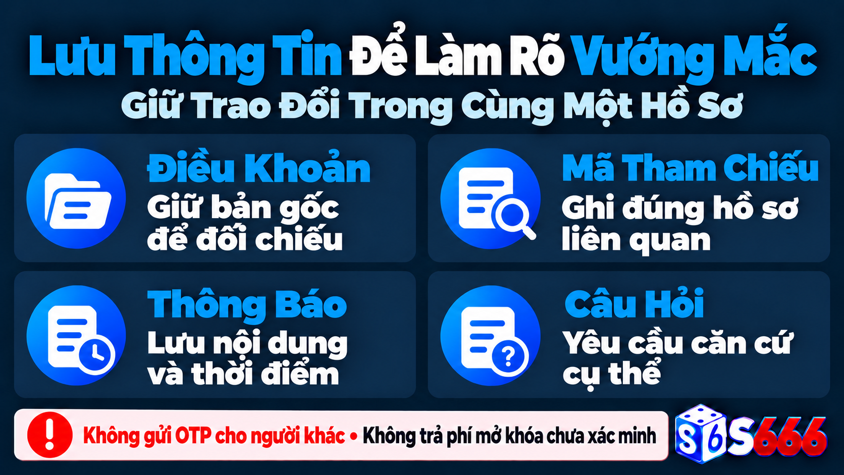 Hồ sơ làm rõ điều kiện gồm bản điều khoản, mã tham chiếu, thông báo và câu hỏi cụ thể