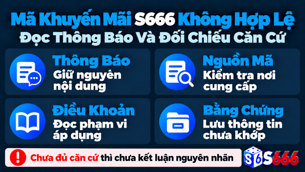 Mã Khuyến Mãi S666 Không Hợp Lệ: Cần Kiểm Tra Gì?