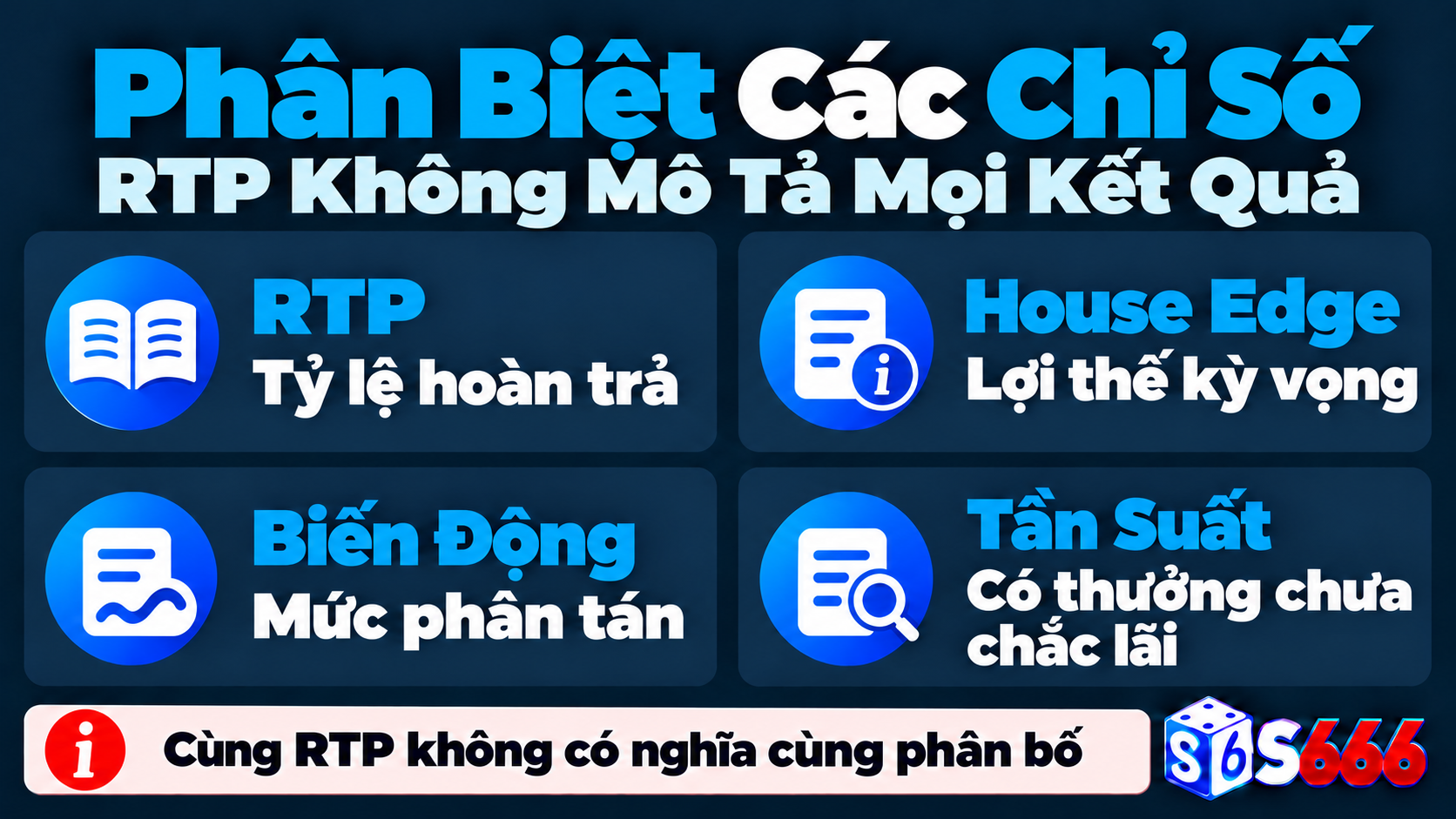 Phân biệt RTP, lợi thế nhà cái, độ biến động và tần suất có thưởng khi đọc thông số trò chơi