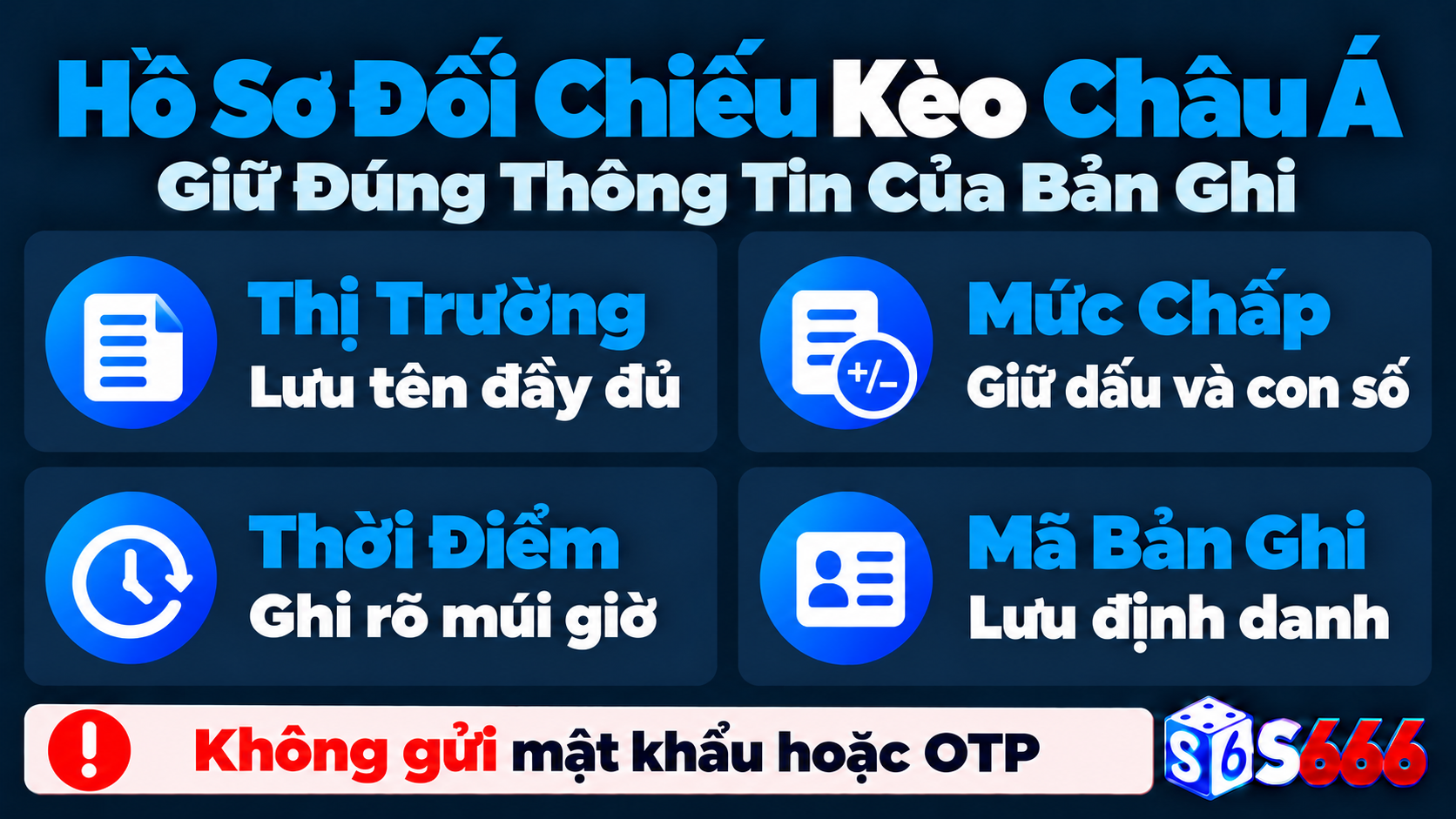 Hồ sơ đối chiếu kèo châu Á gồm tên thị trường, mức chấp, thời điểm và mã bản ghi